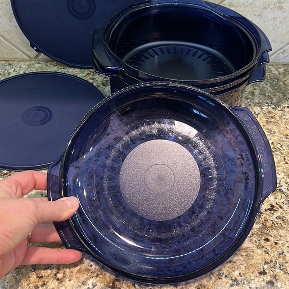 Tupperware 6 piece TupperWave Stack Cooker navy - Picture 6 of 6